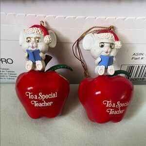 Red Apple Teacher Ornaments